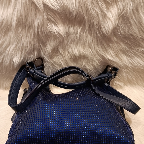 Elegant Blue Rhinestone Accented hobo - Picture 8 of 10